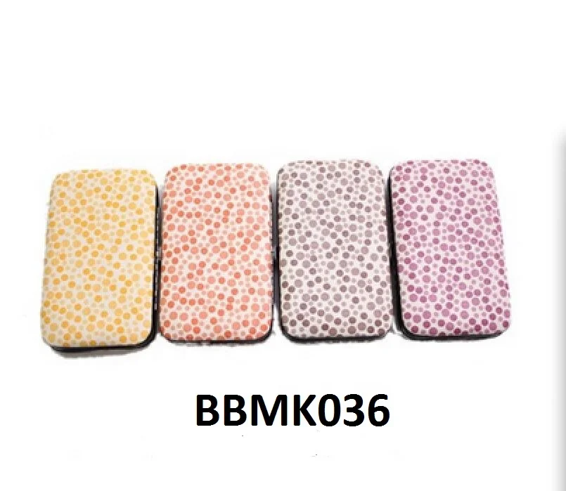 Black personalized travel hot sale 6pcs stainless steel pedicure manicure nail care tools set in leather case