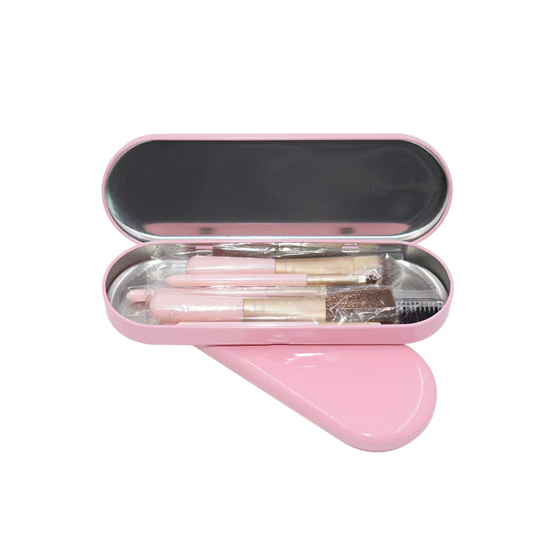 
Custom Fashion Metal Pencil Cases Hinged Lid Tin Box 