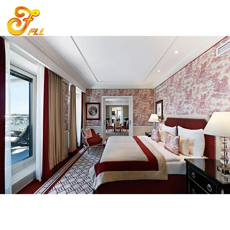 Новейшая современная кровать номер комплект мебели для отеля для продажи