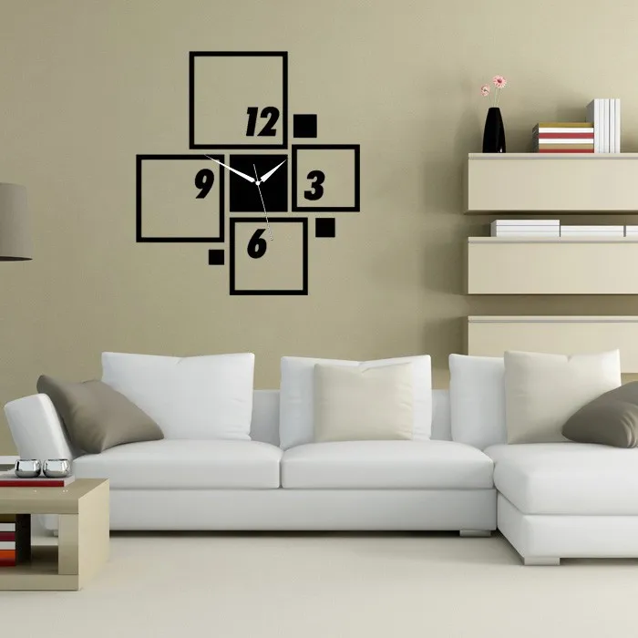 Preciser Modern Design Mirror Wall Clock 3D Crystal