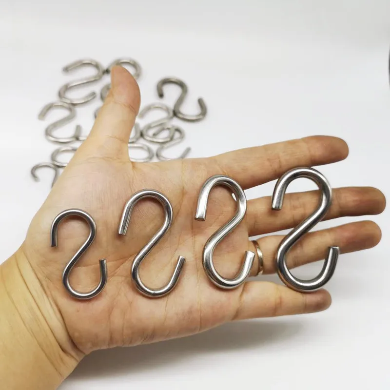 Нержавеющая сталь S крючки S образный крюк кухня висит хранения Держатели ванная комната Многофункциональный S висит крючки