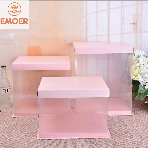 EMOER  elegant Custom printed carton corrugated paper packaging cake box