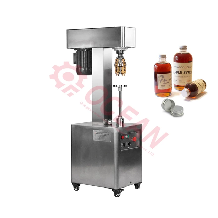 Стеклянная банка укупорки машина полуавтоматическая бутылка масла станок для запаивания крышек