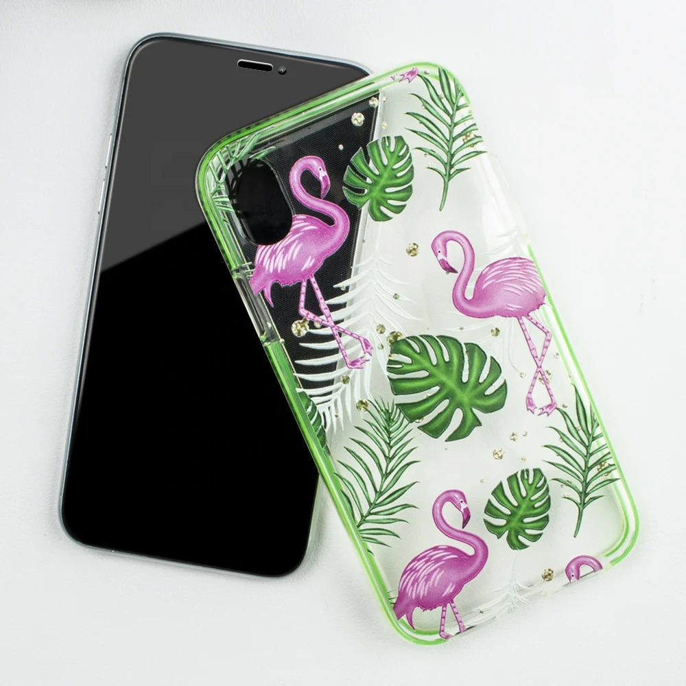 Unique Custom Printed Phone Cover Case TPU Silicon Mobile cell Phone Bag with Color Ribbon Cell Phone case for Iphone Xr, Xs.