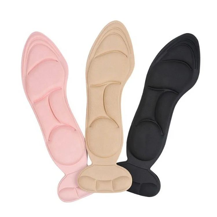 2018 New Design 5D Sponge Comfortable Sweat-Absorbent Heel Insoles Breathable Massaging Heel Inserts Pads for Women