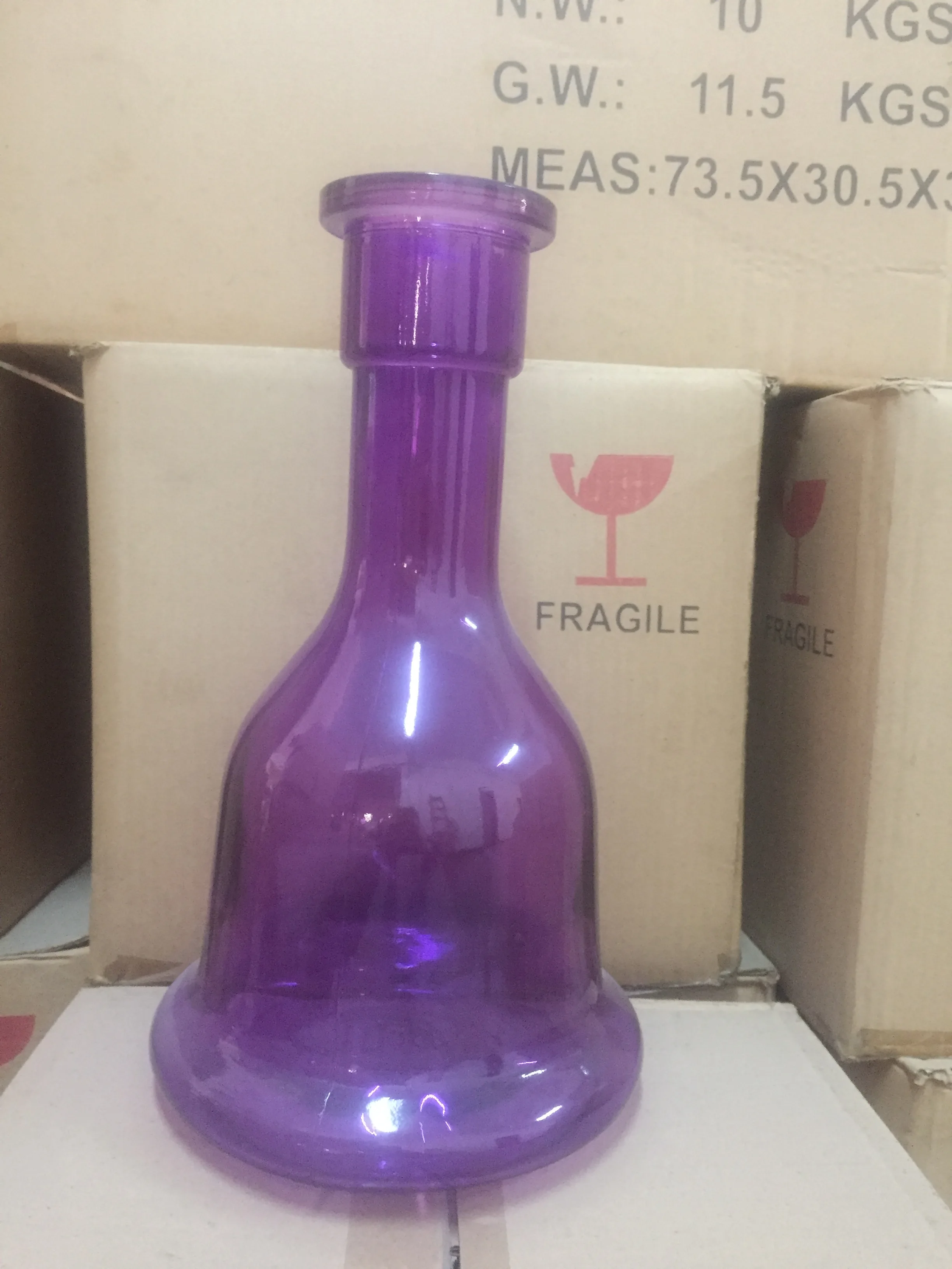 Height 31cm glass for hookah shisha vase base bottle