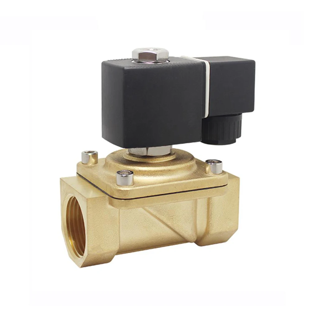 COVNA 1/2 inch 2 Way 12V 24V DC Normally Closed Brass Mini Solenoid Air Valve