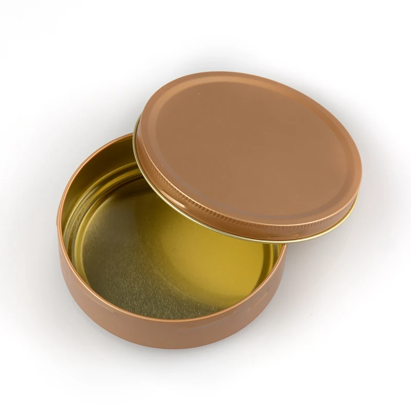 
Printing Black Round Candle Wax Metal Tins Box Wholesale 