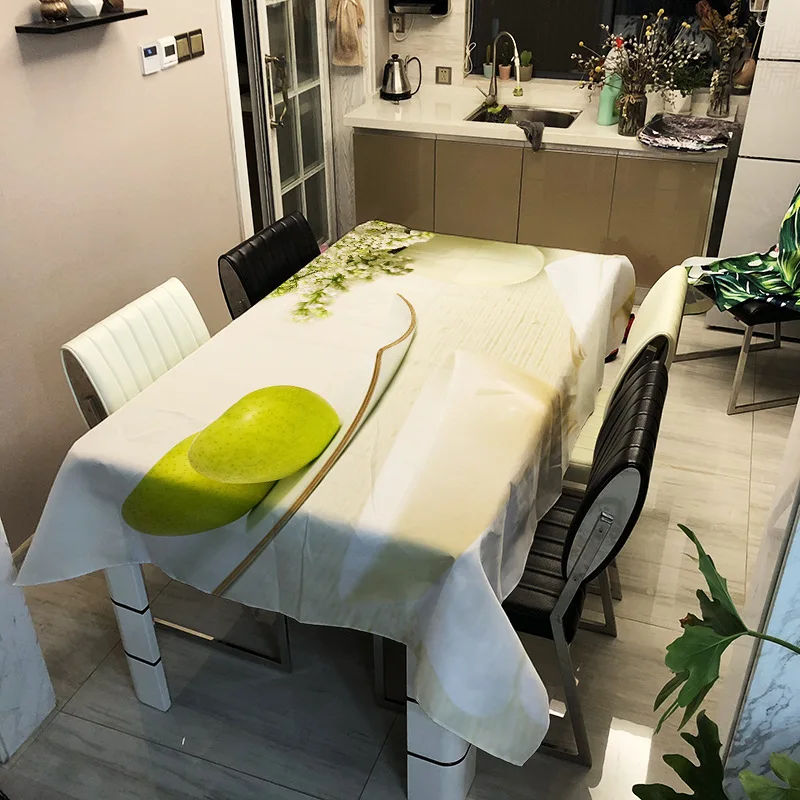 
Fruit And Flower Design Waterproof Dinning Tablecloth 3D Printed Rectangle Tablecloth For Young People 