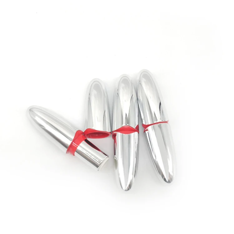 KH027 in stock lipstick container plastic square silvery empty lipstick tube packaging