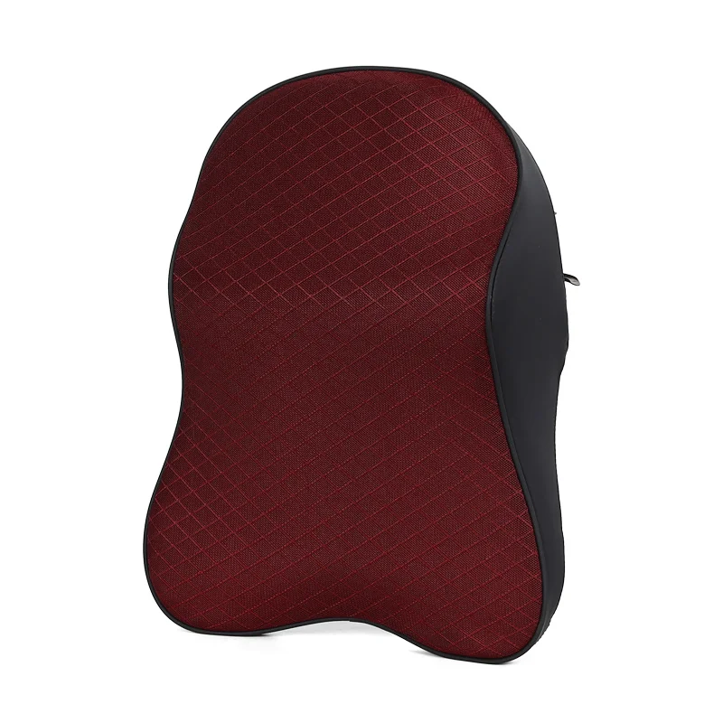 
Ventilated Mesh Fabric Car Seat Back Support Lumbar Support Pillow And Seat Cushion Sets With Extendable Strap Crash 