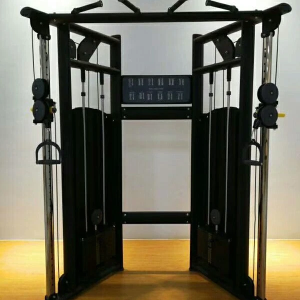 Multi Functional Smith Trainer with Cable Crossover &Rack with 80kg*2 Weight Stack