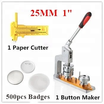25 мм с машина для изготовления значков шт. Пуговицы без дизайна материалов Металл 500