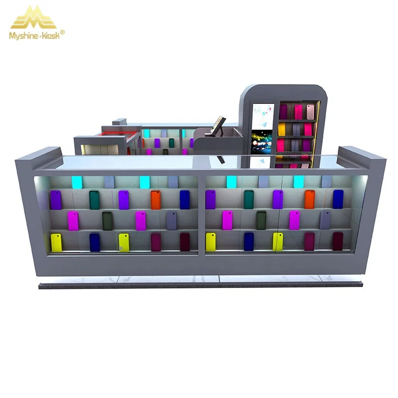 Myshine mobile phone shop display counter design