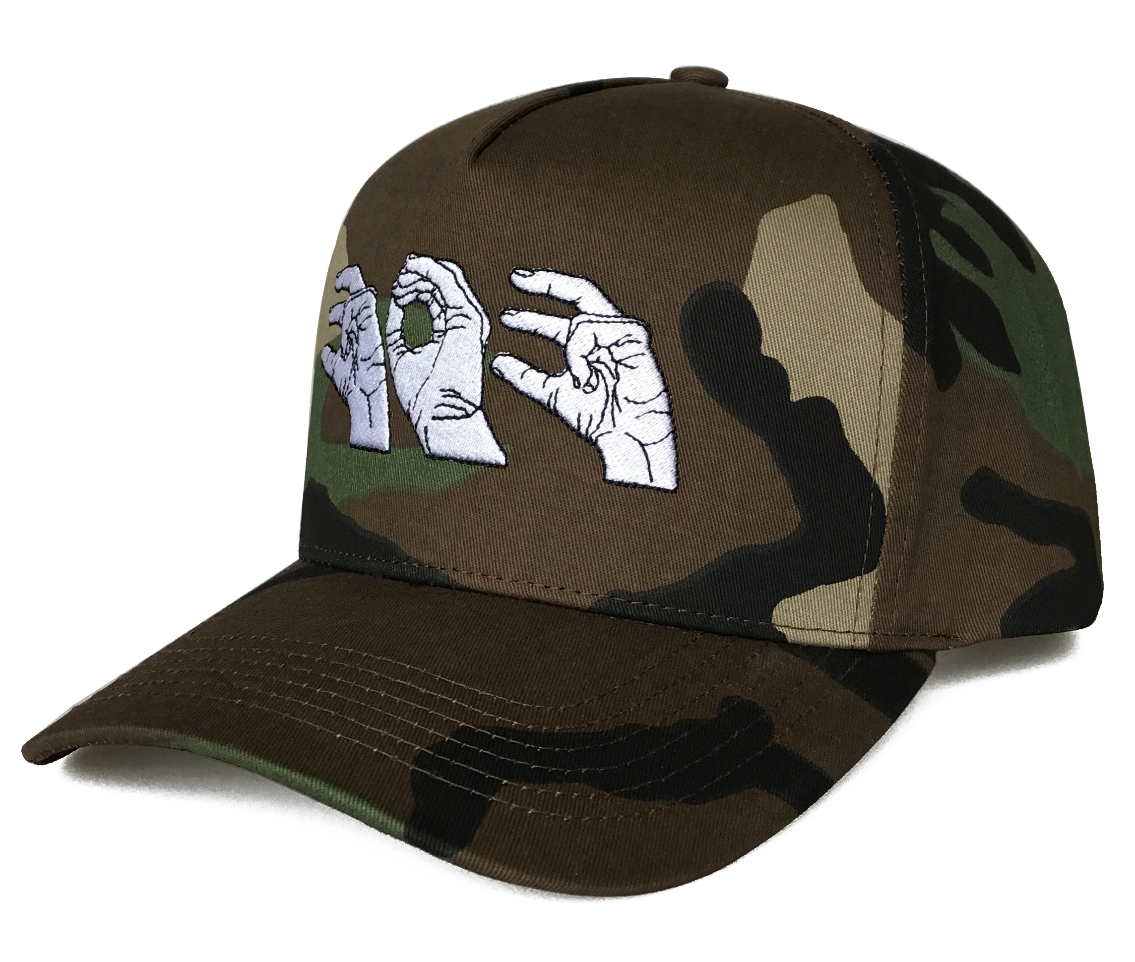100% Cotton Hunting Wear Caps Custom Logo Camo Baseball Hats Camouflage Camo Baseball Caps