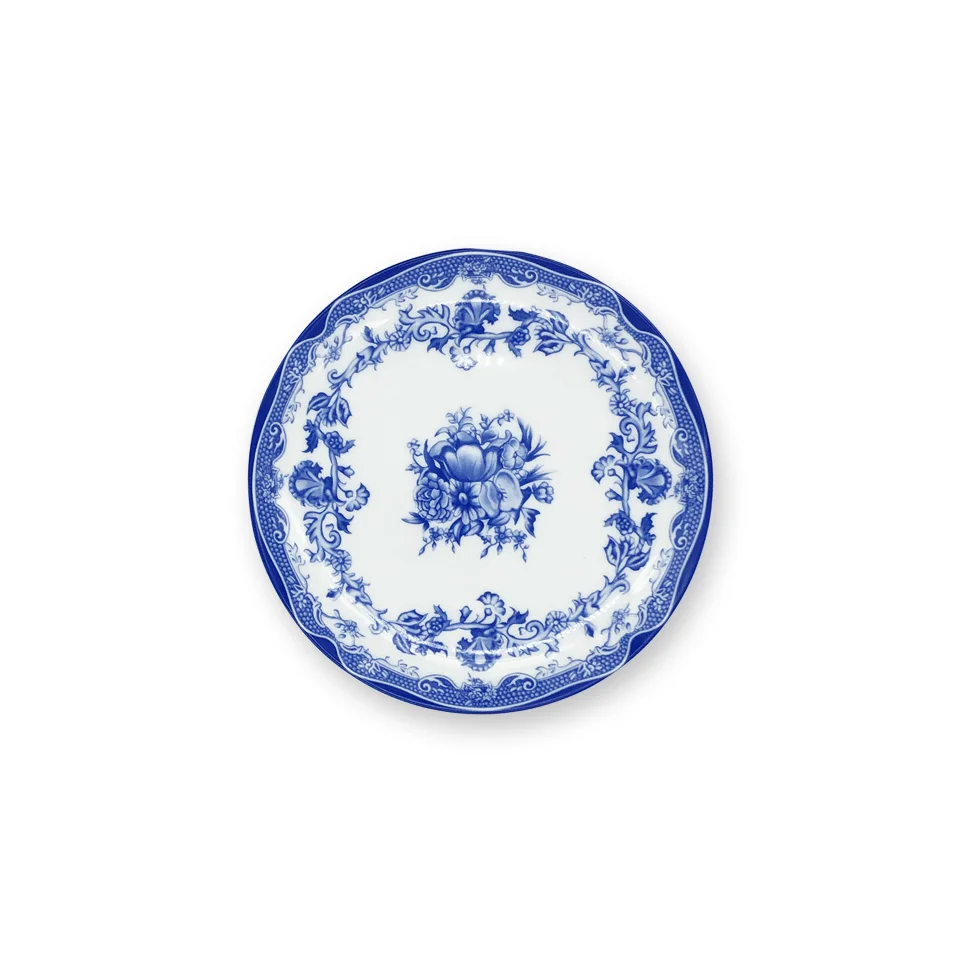Top Quality Bone China Popular  Blue Flower Plates ceramic charger plates for wedding decoration