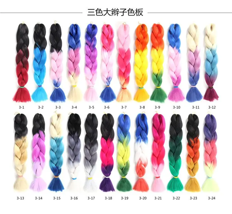 
colorful braiding hair kankalon braiding hair wholesale and jumbo braiding hair wholesale For African Synthetic Crochet braided 