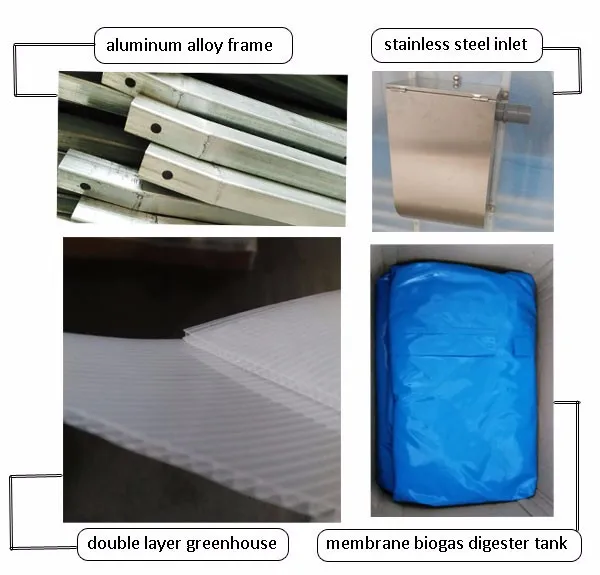 Small biogas plant from animal waste for small farm use