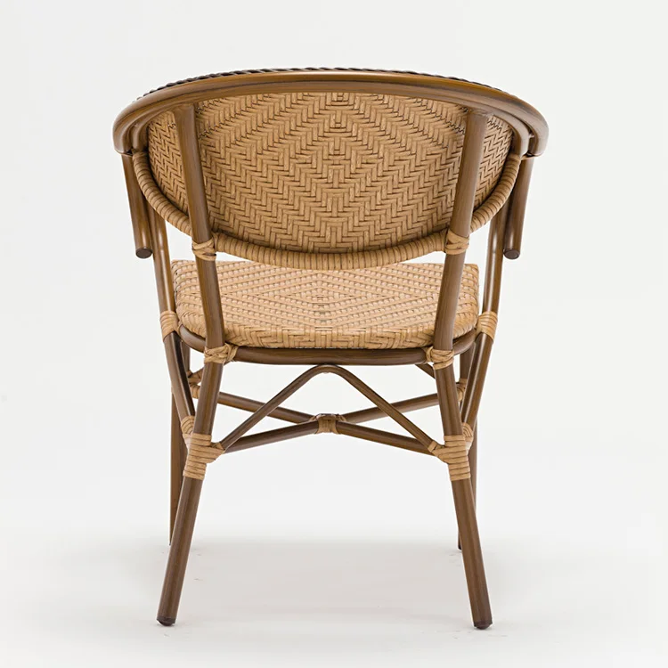 Plastic Rattan Woven Comfortable Leisure Chair Cafe Shop Chair Big Size