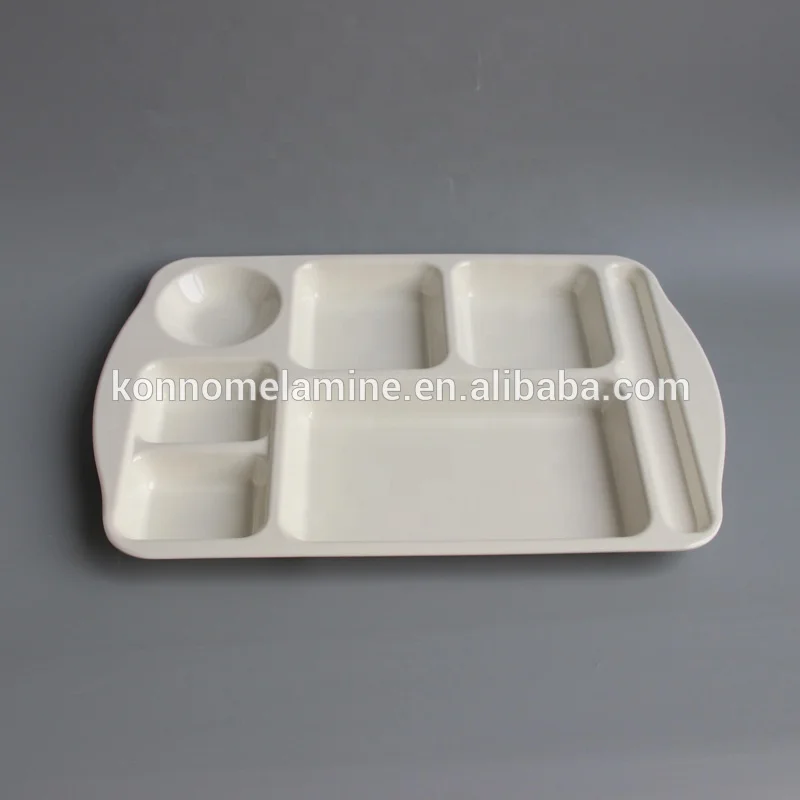 School and company canteens, restaurants, salad and fast food 6 lattices of dishes Melamine tableware factory sales