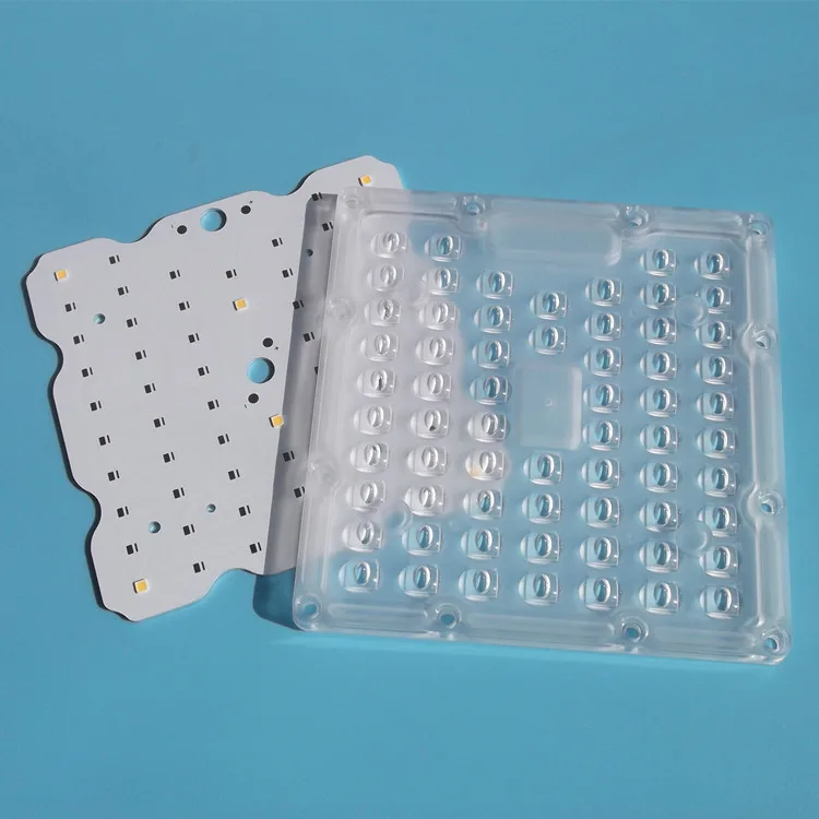 64 in 1 square pc street light led lens for smd 3030 led