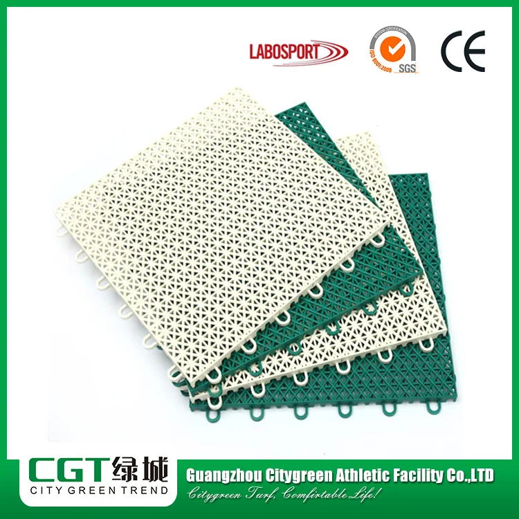 Plastic slat non-slip floor for backyard,kindergarten floor materials