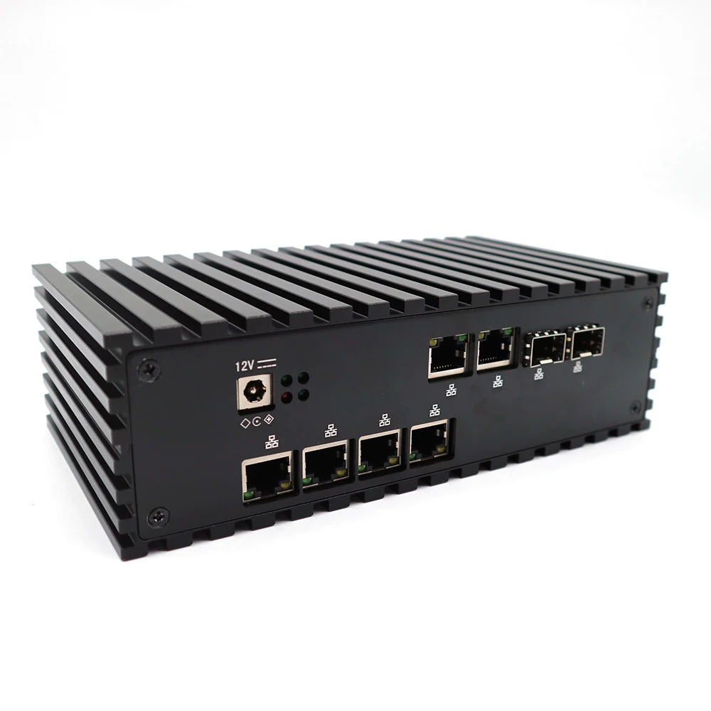 6 lan embedded fanless barebone thin client router mini pc wifi sfp pfsense firewall hardware