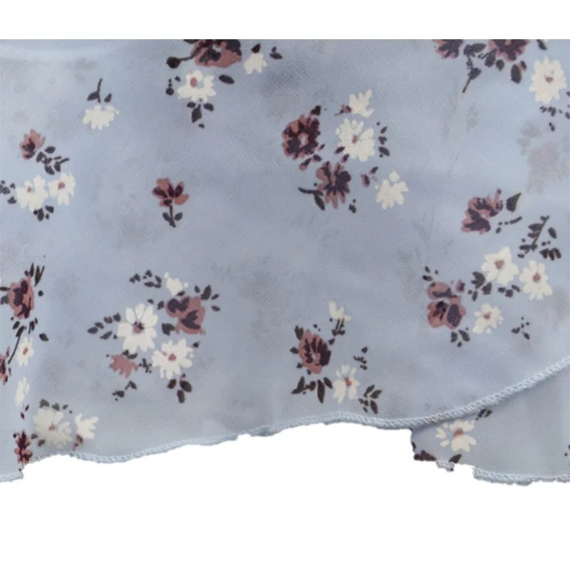 JW Ladies girls floral prints  ballet skirt chiffon over scarf dance leotard skate tutu skirt dance wrap skirt with waist tie