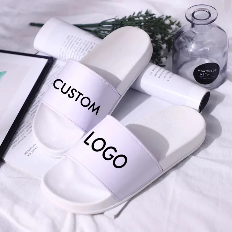 Тапочки на заказ, сандалии без рисунка с логотипом на заказ