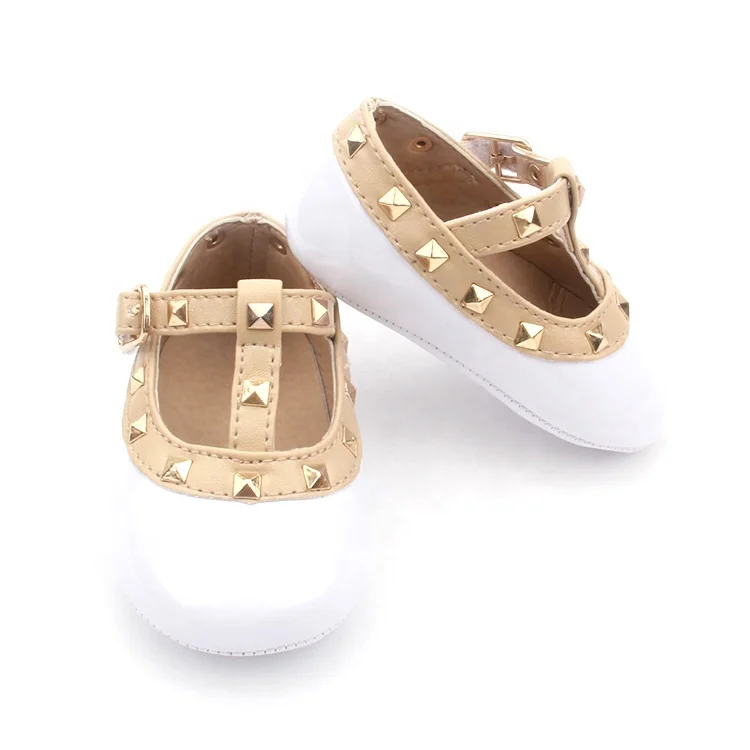 Princess Baby Party Dress Shoes Nude Color Baby Prewalking Leather Kids Dress Shoes
