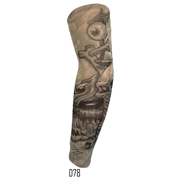 
Custom tattoo sleeves temporary hand compression full arm cover sport sleeve for men 
