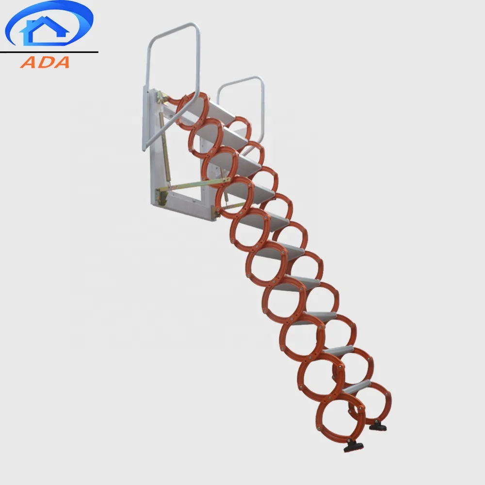High quality retractable wall mounted stairs telescopic retractable loft folding step ladder