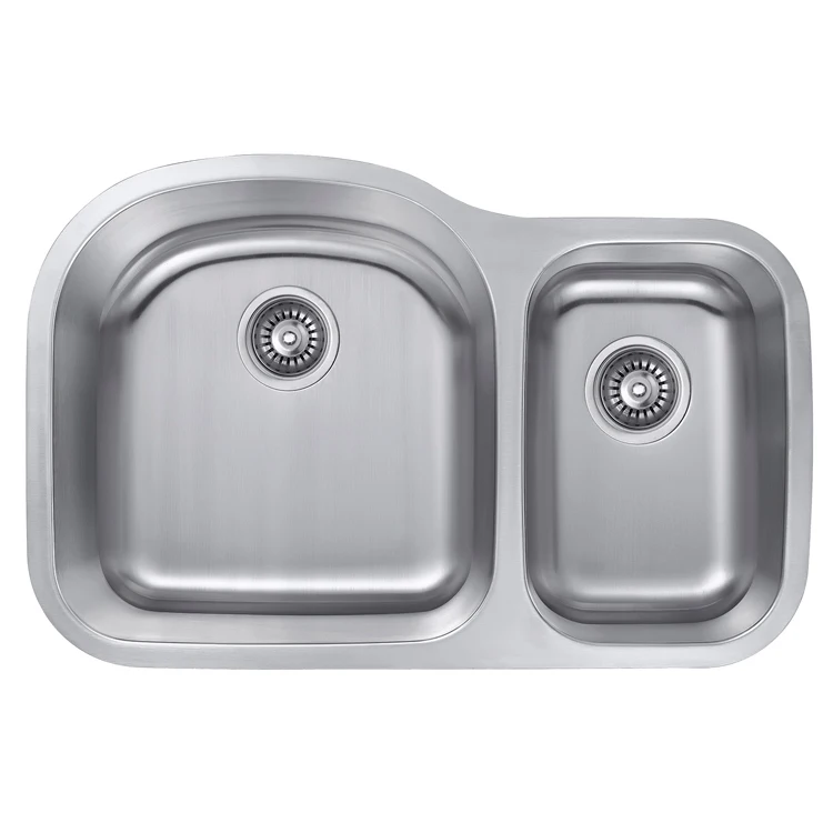 Stainless steel double bowl kitchen sink fregadero de cocina doble