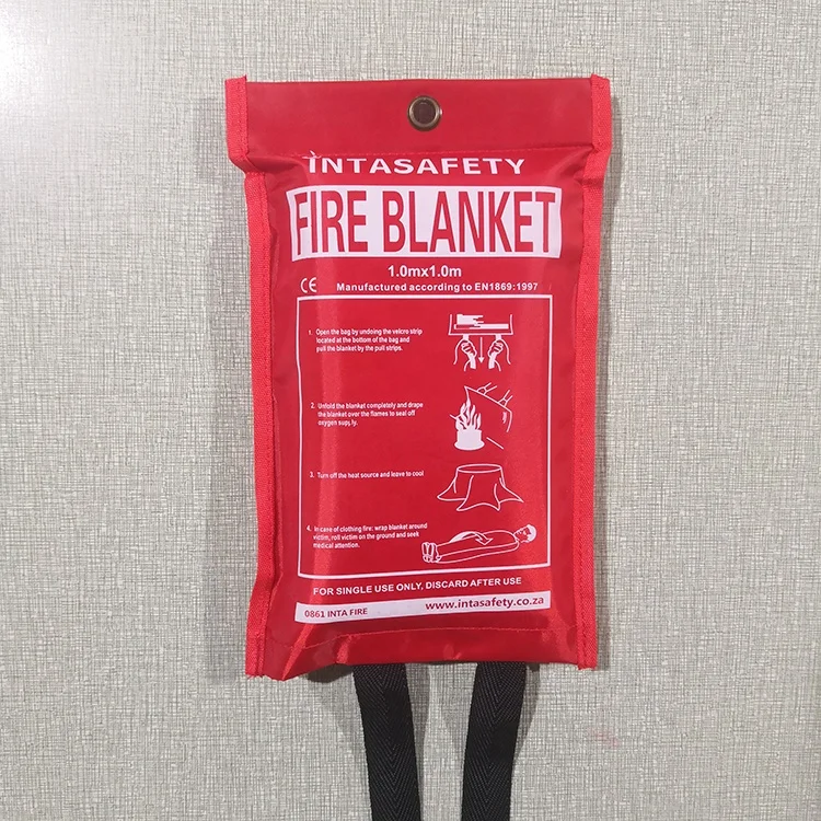 EN1869 certificate fiberglass emergency fire blanket for kitchen