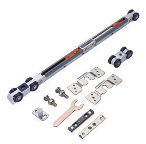 Sliding Wood Door Aluminum Track Rail For Soft Close Sliding Hanging Wheel Roller