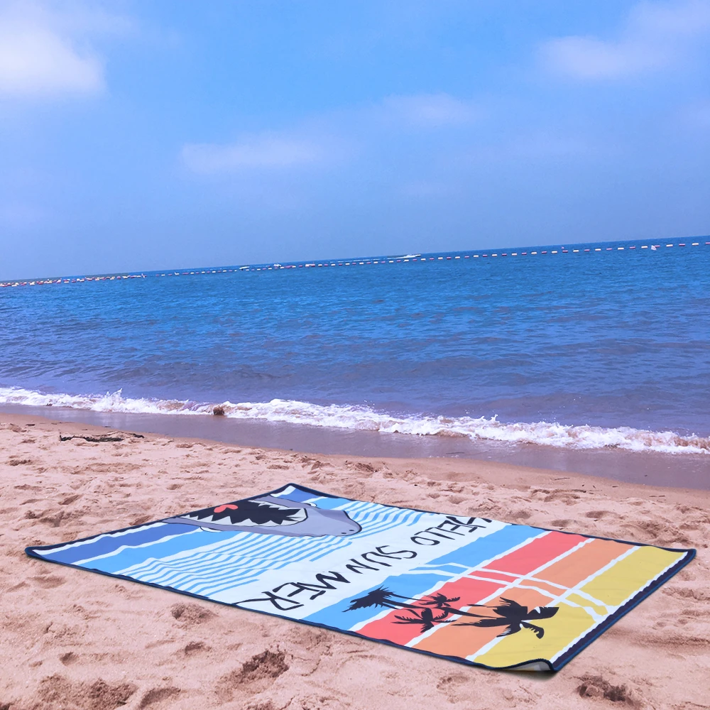 Микрофибра по желанию заказчика полный печатных круглое пляжное полотенце индивидуальные тканая ткань из микрофибры OEM пляжные Путешествия Спортивные индивидуальные размеры