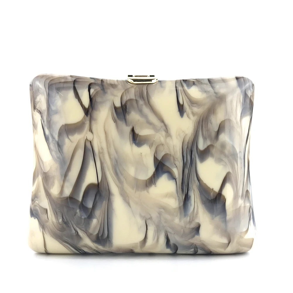 OC3971 High quality acrylic bag for lady party marble acrylic clutch bag