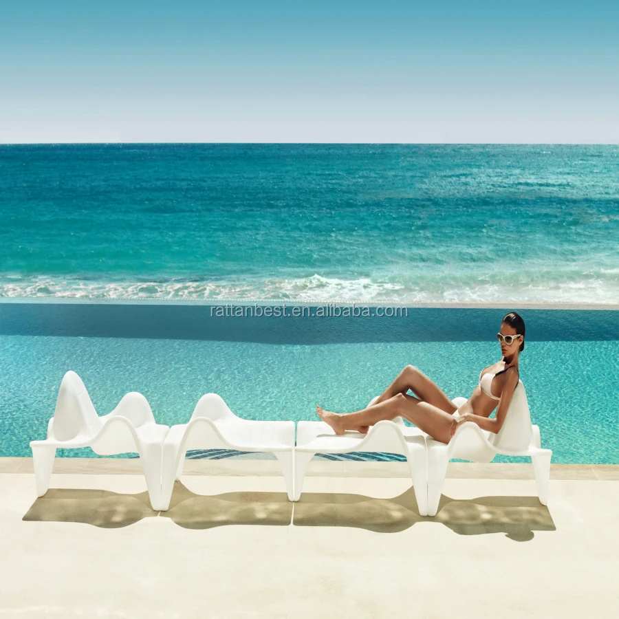 F3 polyethylene sun chaise fiberglass outdoor lounge beach hotel