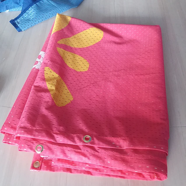 Outdoor Decorative Hanging Wall Decoration Polyester Mesh Hanging Wall Scroll Banner For Sport