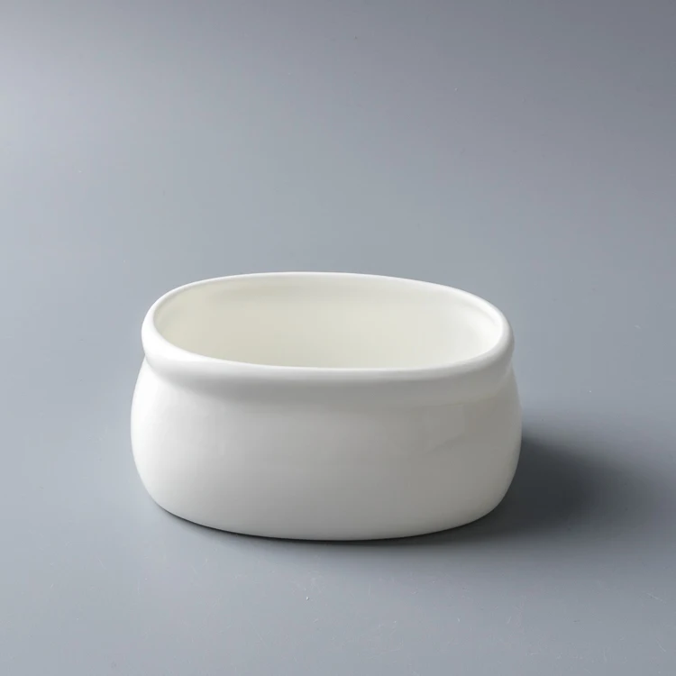4 inch oval sugar bowl restaurant durable hotel white porcelain chinaware party supplies tableware white Ceramic sugar bowls