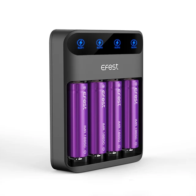 
Efest Lush Q4 Intelligent 12V 2A Led Fast Battery Charger For 20700 21700 18650 Batteries 