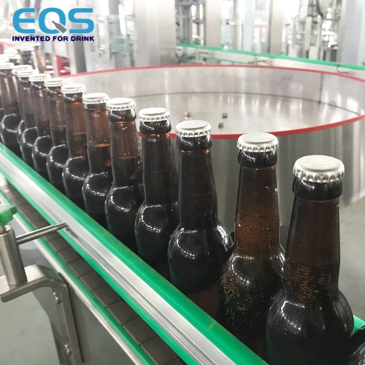 Small Capacity 1000BPH Complete Beer Bottling Production Line With Low Oxygen Content
