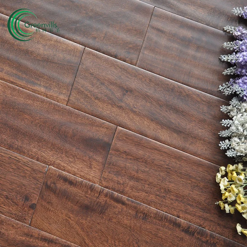 China factory 122mm width acacia hardwood solid wood event flooring
