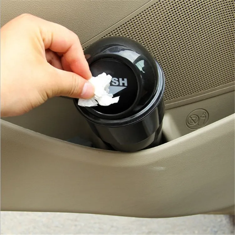 
mini car plastic trash bin with lid the garbage can for the car Plastic Garbage box for car 