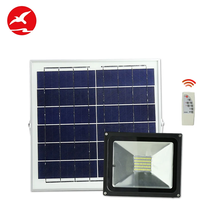 Dimmable Automatically on remote control outdoor waterproof 10 20 30 50 100 w solar led floodlight