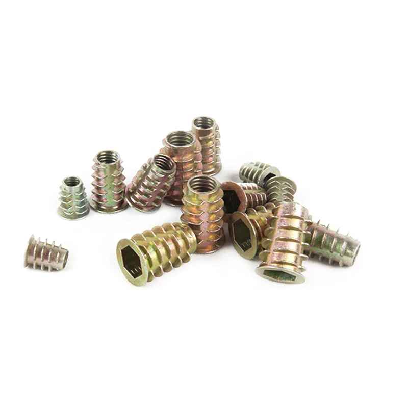 High Quality  M10X25mm  Furniture Threaded Wood Insert Nut
