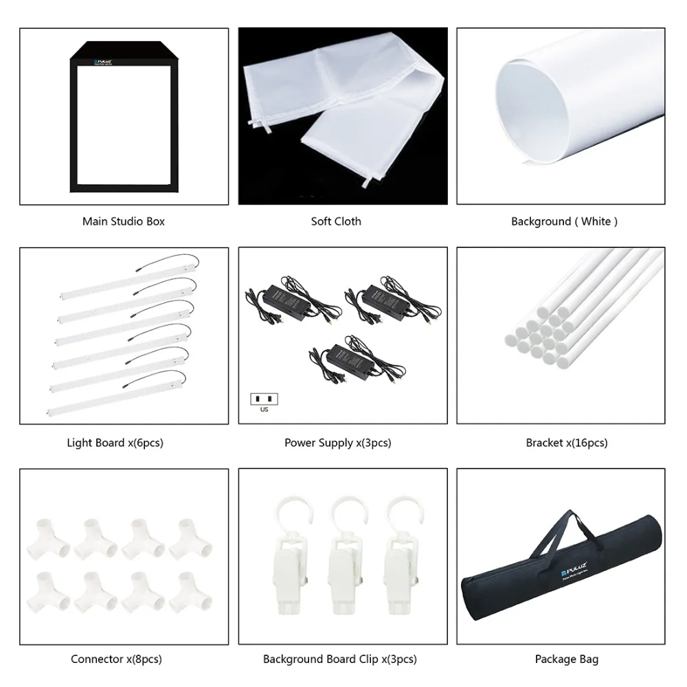 Professional 200cm/2m Photography Photo Studio Box 6 LED Light Panels 240W 5500K 2 Meter Photo Lighting Shooting Tent Kit