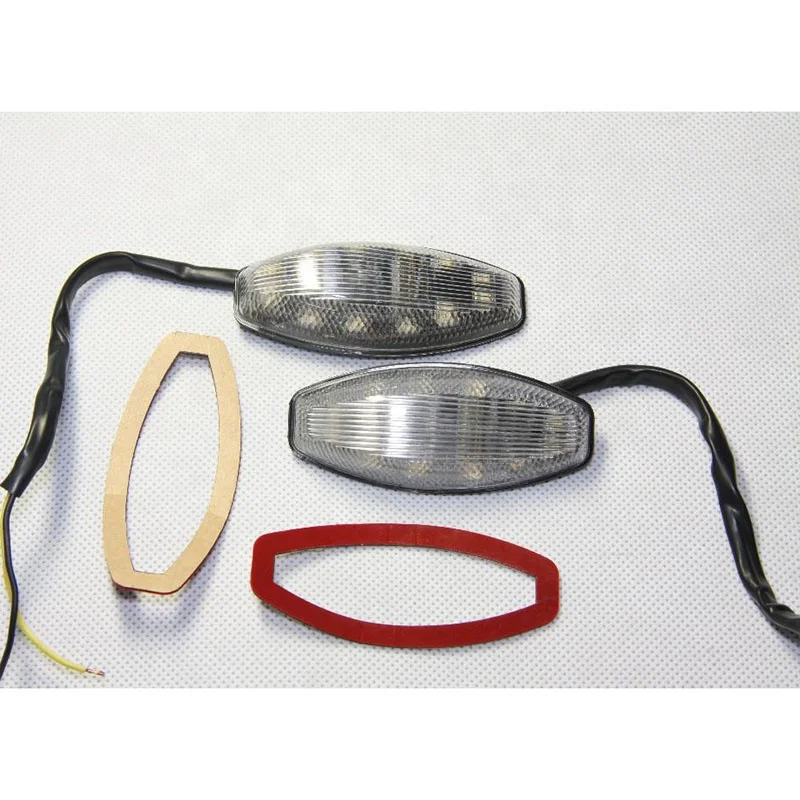 Motorcycle Flush Mount LED Turn Signals Indicator Blinker Side Flash Lights For Yamaha YZFR1 YZF R1 YZF-R1 1998-1999