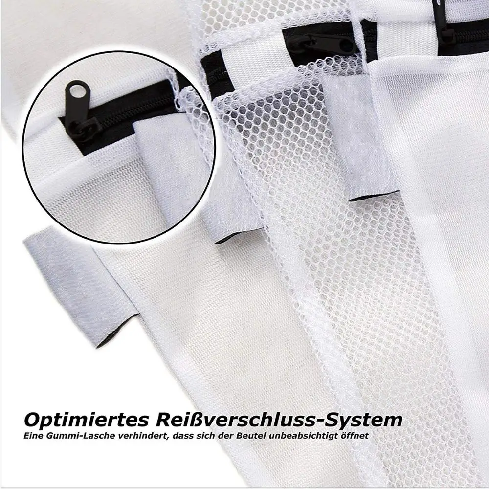 Foldable Silk Woolite Woven Mesh Zipper Laundry Bag For Sale