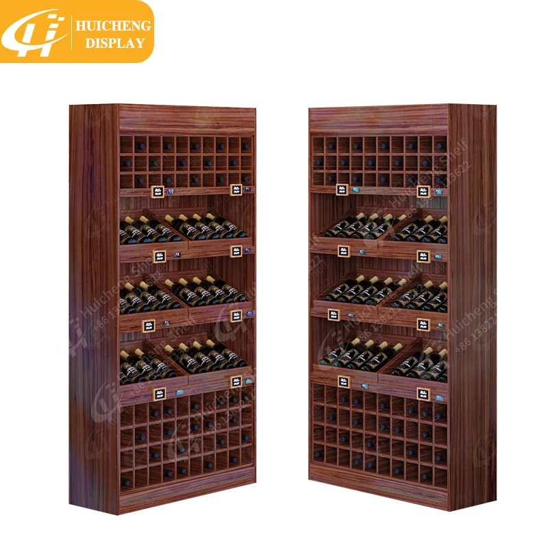 Customized Good quality wall mounted wine display cabinet wine rack whiskey wine rack cabinet